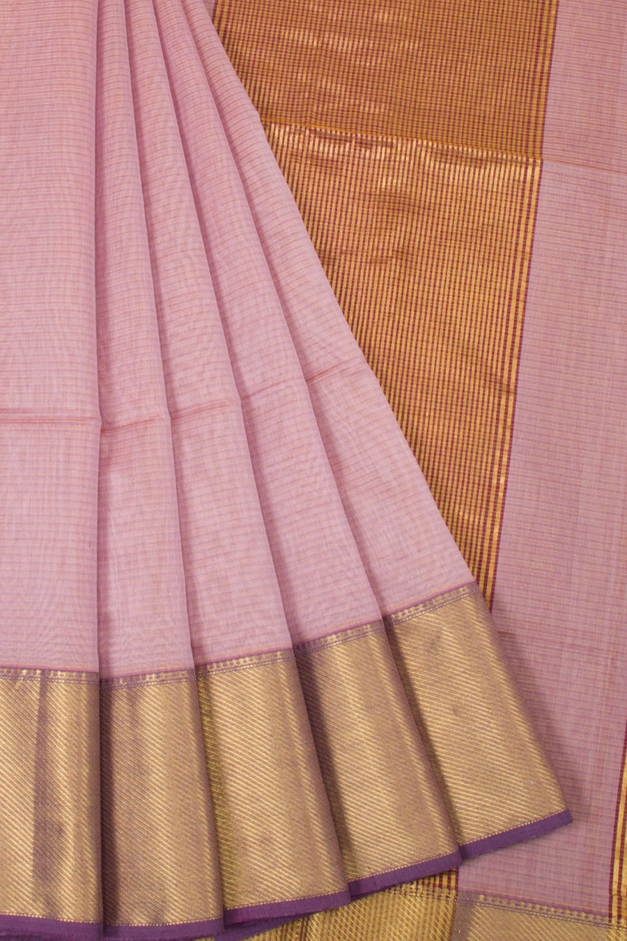 Pink Handloom Maheswari Silk Cotton Saree  - Avishya