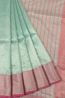 Green Handloom Maheshwari Silk Cotton Saree - Avishya