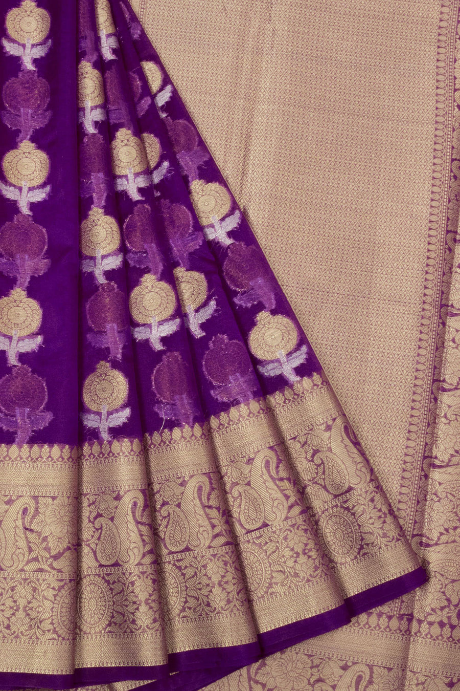 Purple Banarasi Organza Saree - Avishya