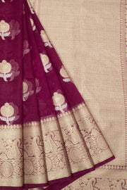Magenta Banarasi Organza Saree - Avishya