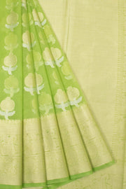 Green Banarasi Organza Saree - Avishya