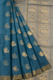 Blue Handloom Kosa silk saree - Avishya