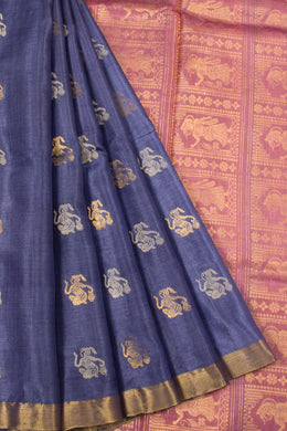 Blue Handloom Kosa silk saree - Avishya