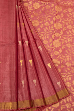 Red Handloom Kosa silk saree - Avishya