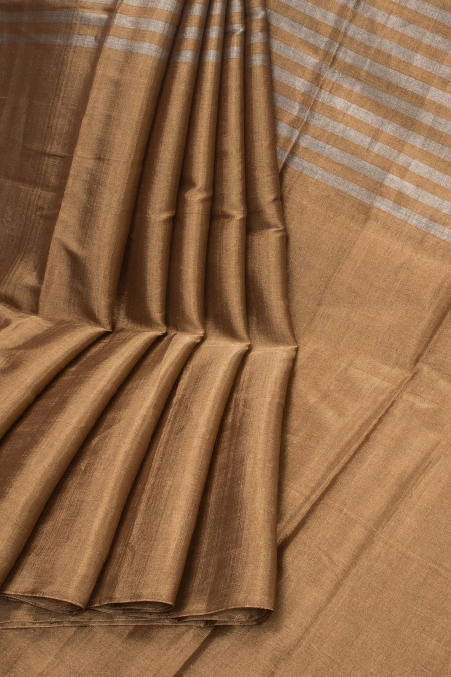 Brown Handwoven Chanderi Silk Cotton Saree - Avishya