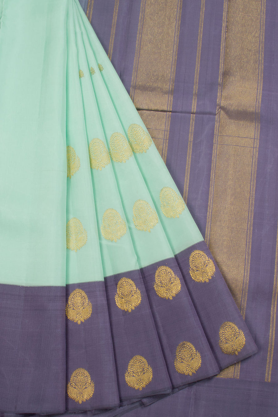 Pistachio Green Handloom Kanjivaram silk saree - Avishya
