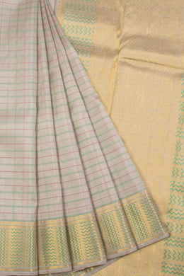 Moss Green Handloom Kanjivaram silk saree  - Avishya