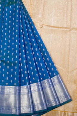Cobalt Blue Handloom Kanjivaram silk saree - Avishya
