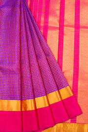Purple Handloom Kanjivaram silk saree - Avishya