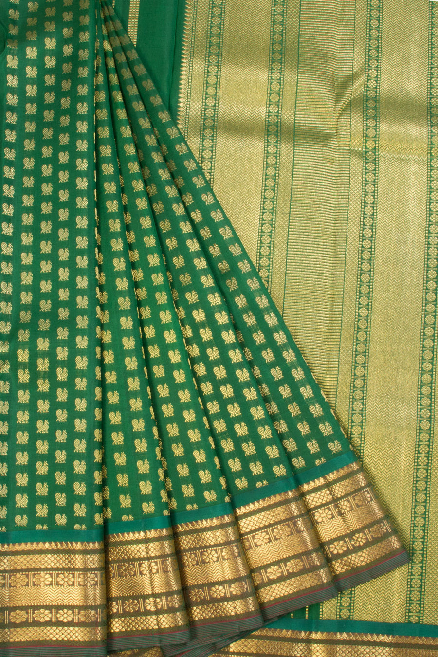 Castleton Green Handloom Bridal Kanjivaram silk saree  - Avishya