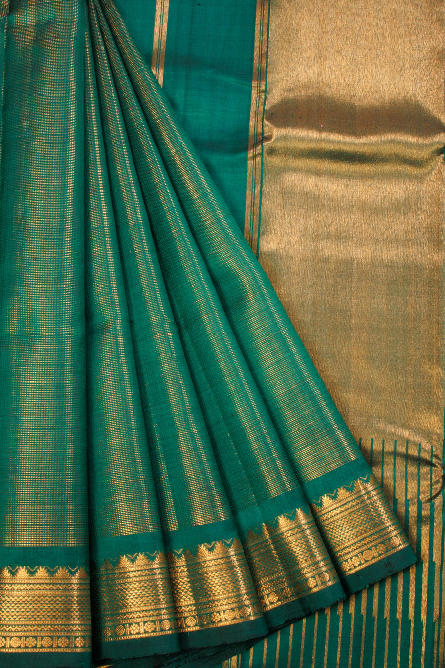 Castleton Green Handloom Kanjivaram silk saree - Avishya