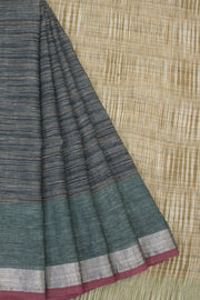 Grey Bengal Cotton Saree - Avishya