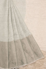 Grey Bengal Cotton Saree - Avishya