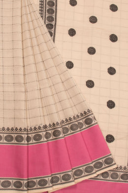 Beige Bengal Cotton Saree  - Avishya