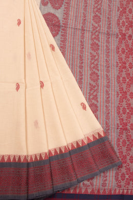 Beige Bengal Cotton Saree - Avishya