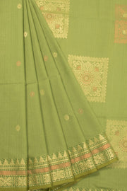 Green Bengal Cotton Saree - Avishya