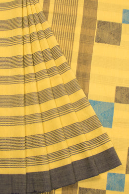 yellow Bengal Cotton Saree - Avishya