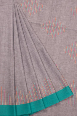 Grey Bengal Cotton Saree  -  Avishya
