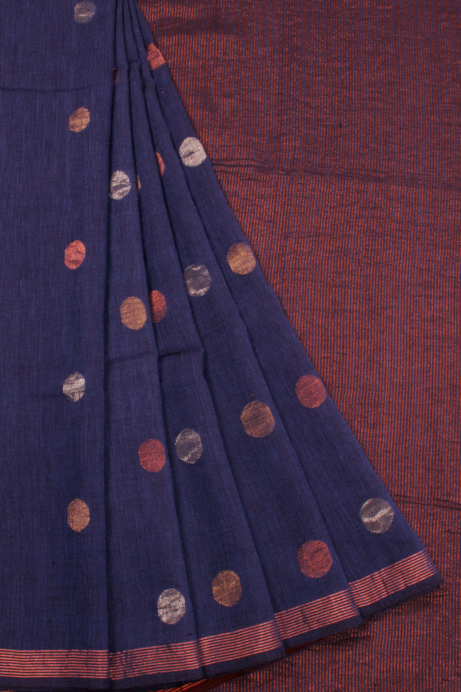 Blue Bengal Cotton Saree  - Avishya