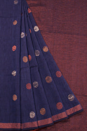 Blue Bengal Cotton Saree  - Avishya