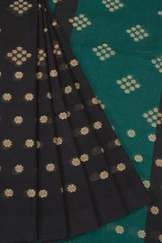 Black Bengal Cotton Saree - Avishya