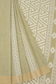Moss Green Bengal Cotton Saree - Avishya