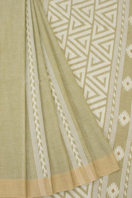 Moss Green Bengal Cotton Saree - Avishya