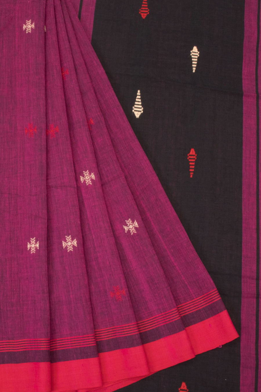 Purple Bengal Cotton Saree - Avishya