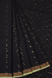 Black Bengal Cotton Saree - Avishya
