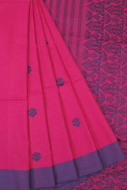 Pink Bengal Cotton Saree - Avishya