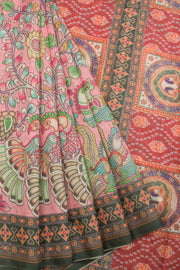 Printed Malai Cotton Kalamkari Saree  - Avishya