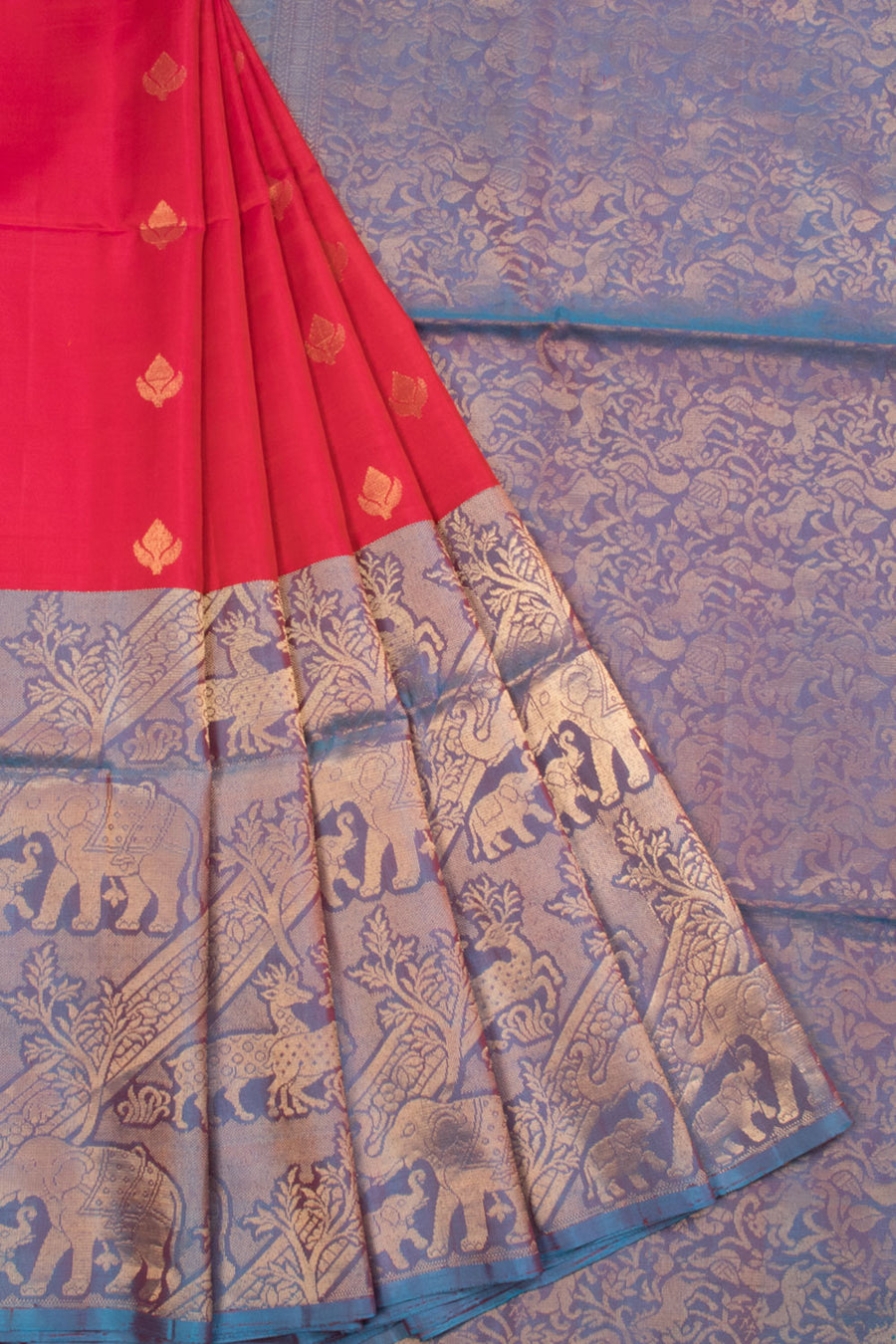 Red Kanjivaram Soft Silk Saree  - Avishya