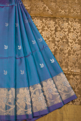 Blue Kanjivaram Soft Silk Saree - Avishya