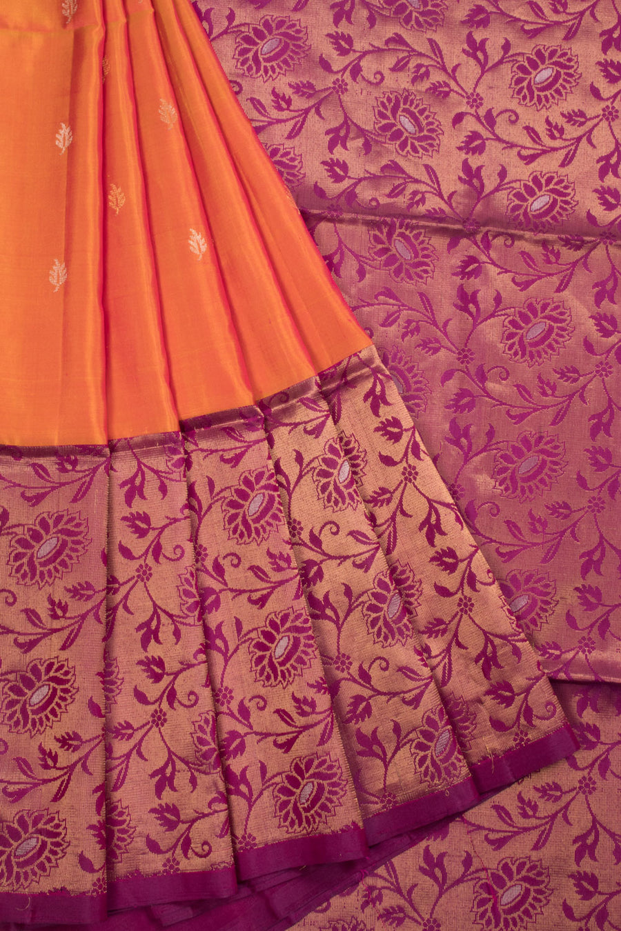 Orange Kanjivaram Soft Silk Saree - Avishya