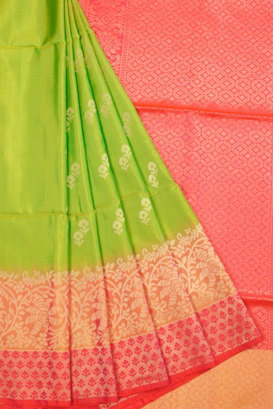 Green Kanjivaram Soft Silk Saree - Avishya