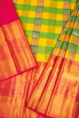 Universal Size Pure Zari Kanchi Pattu Pavadai Material - Avishya