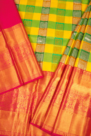 Universal Size Pure Zari Kanchi Pattu Pavadai Material - Avishya