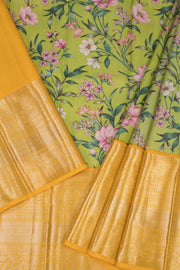 Universal Size Pure Zari Kanchi Pattu Pavadai Material - Avishya