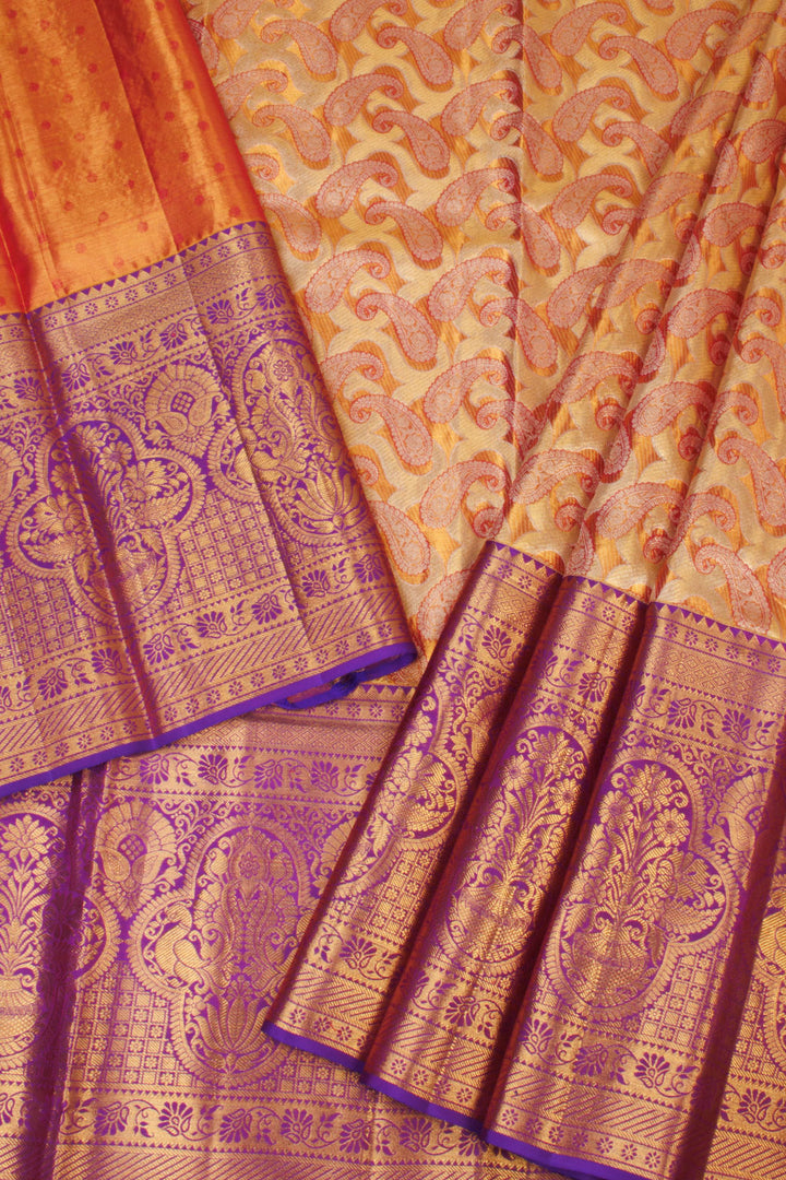 Universal Size Pure Zari Kanchi Pattu Pavadai Material - Avishya