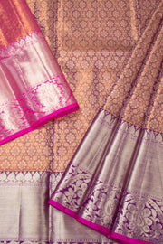 Brown Kanjivaram Pattu Pavadai Material - Avishya