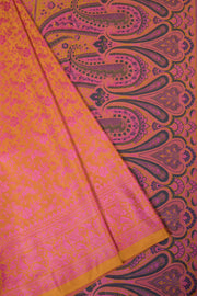 Orange Handloom Himroo  Silk Saree - Avishya