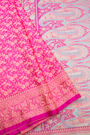 Pink Handloom Himroo Silk Saree - Avishya
