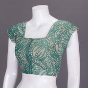 Blue Handcrafted Tussar Silk Blouse  - Avishya