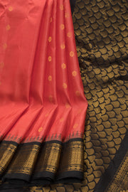 Valencia Red Handloom Gadwal Kuttu Silk Saree 10068079