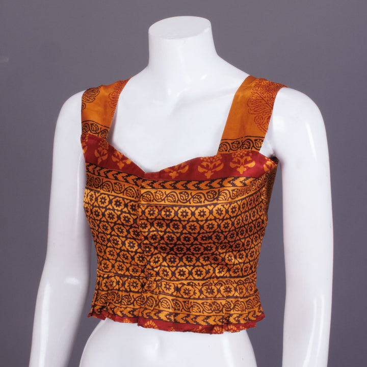 Yellow Bagh Printed Modal Silk Blouse - Avishya