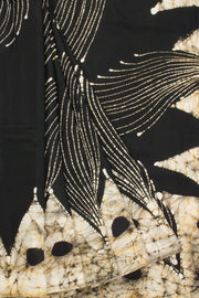 Black Batik Muslin Silk Saree - Avishya