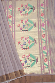 Brown Handloom Paithani Cotton Saree 10068431 - Avishya