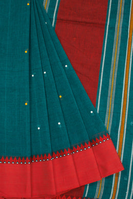 Green Begumpuri Cotton Sarees 100686460 - Avishya