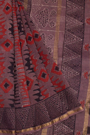 Brown Vanaspathi Printed Silk Cotton Saree 10068565