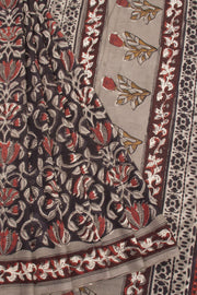 Black Vanaspathi Printed Mulmul Cotton Saree 10068572 - Avishya